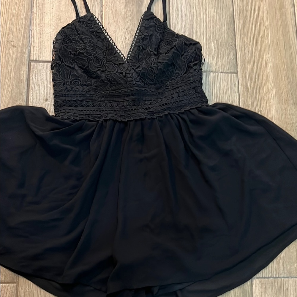 Elegant Black Lace romper